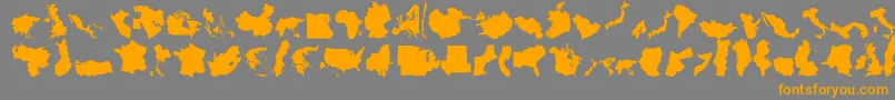 Geobats11 Font – Orange Fonts on Gray Background