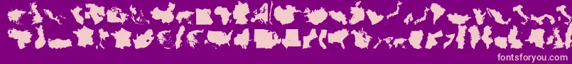 Geobats11 Font – Pink Fonts on Purple Background