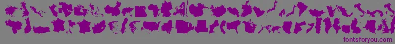 Geobats11 Font – Purple Fonts on Gray Background