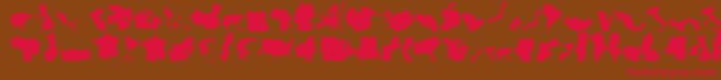 Geobats11 Font – Red Fonts on Brown Background