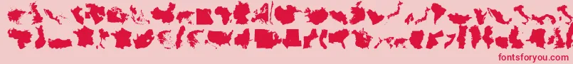 Geobats11 Font – Red Fonts on Pink Background