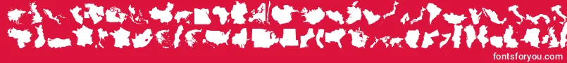 Geobats11 Font – White Fonts on Red Background