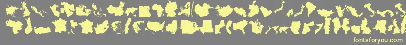 Geobats11 Font – Yellow Fonts on Gray Background