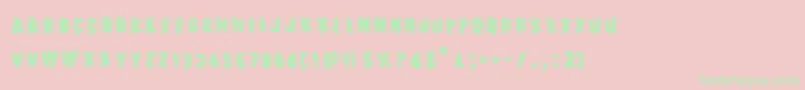 Earthshake Font – Green Fonts on Pink Background