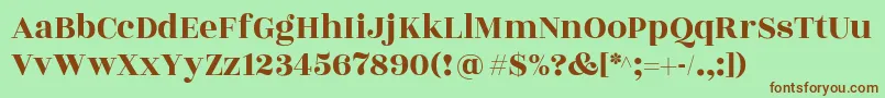 RozhaoneRegular Font – Brown Fonts on Green Background