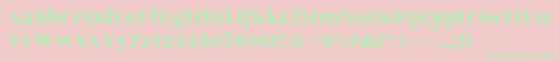 RozhaoneRegular Font – Green Fonts on Pink Background