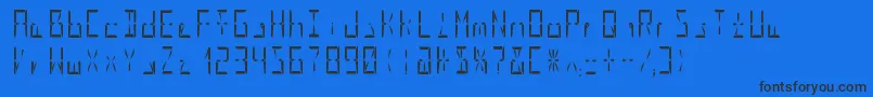 NovaDisplay Font – Black Fonts on Blue Background