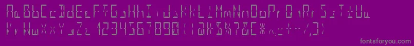 フォントNovaDisplay – 紫の背景に灰色の文字