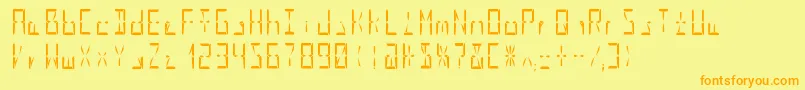 NovaDisplay Font – Orange Fonts on Yellow Background