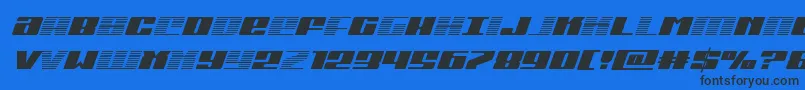 Шрифт Michiganitalgrad – чёрные шрифты на синем фоне
