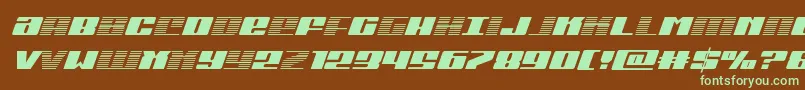 Michiganitalgrad-fontti – vihreät fontit ruskealla taustalla