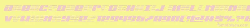 Michiganitalgrad-fontti – vaaleanpunaiset fontit keltaisella taustalla