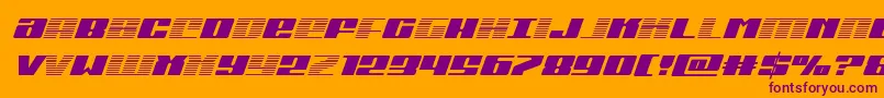 Michiganitalgrad Font – Purple Fonts on Orange Background