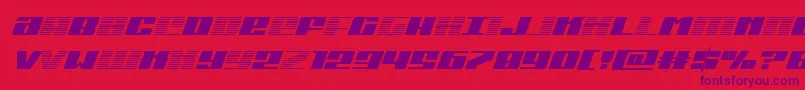 Michiganitalgrad Font – Purple Fonts on Red Background