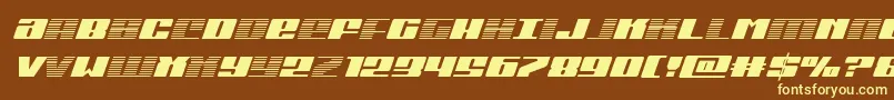 Michiganitalgrad-fontti – keltaiset fontit ruskealla taustalla