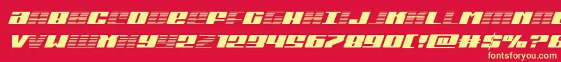 Michiganitalgrad Font – Yellow Fonts on Red Background