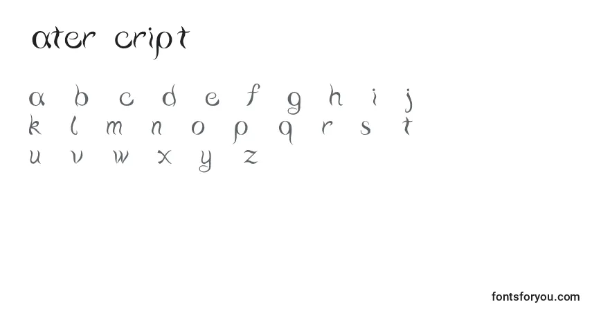 WaterScript Font – alphabet, numbers, special characters