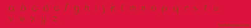 WaterScript Font – Brown Fonts on Red Background
