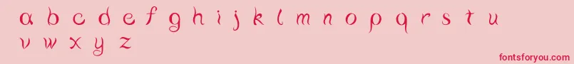 WaterScript Font – Red Fonts on Pink Background