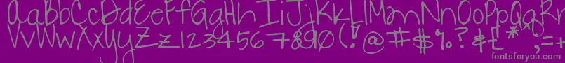 Fonte DjbDanielle – fontes cinzas em um fundo violeta