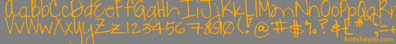 DjbDanielle Font – Orange Fonts on Gray Background