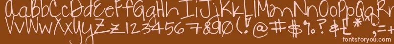 DjbDanielle Font – Pink Fonts on Brown Background