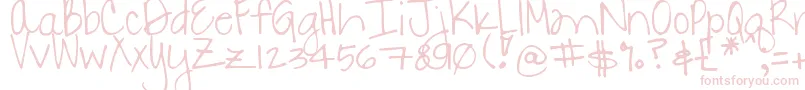 DjbDanielle Font – Pink Fonts on White Background