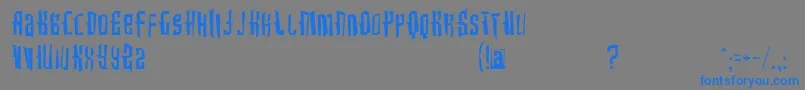 Intothebluekrush Font – Blue Fonts on Gray Background