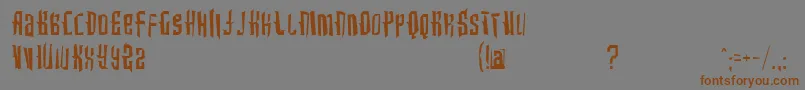 Intothebluekrush Font – Brown Fonts on Gray Background