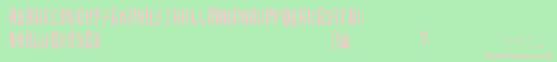 Intothebluekrush Font – Pink Fonts on Green Background