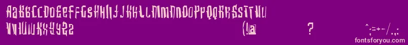 Intothebluekrush Font – Pink Fonts on Purple Background