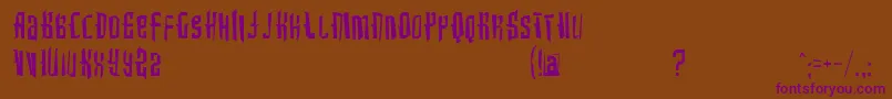Шрифт Intothebluekrush – фиолетовые шрифты на коричневом фоне