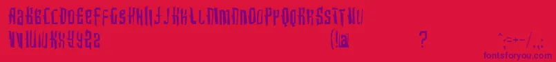 Intothebluekrush-fontti – violetit fontit punaisella taustalla