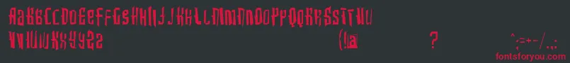 Intothebluekrush Font – Red Fonts on Black Background