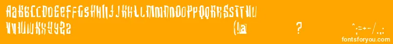 More about Intothebluekrush Font Intothebluekrush Font – White Fonts on Orange Background