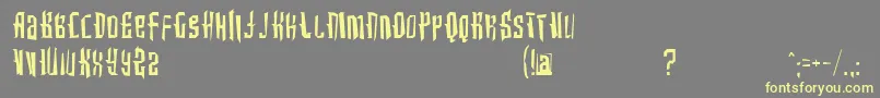 Intothebluekrush Font – Yellow Fonts on Gray Background