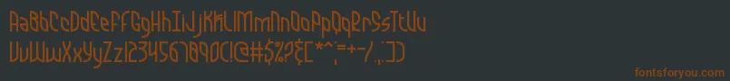 Fonte QuarantineBrk – fontes marrons em um fundo preto