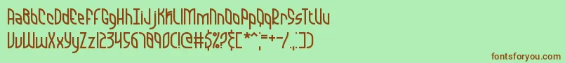 QuarantineBrk Font – Brown Fonts on Green Background