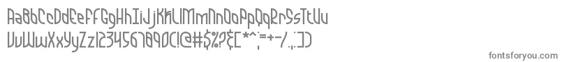 フォントQuarantineBrk – 白い背景に灰色の文字