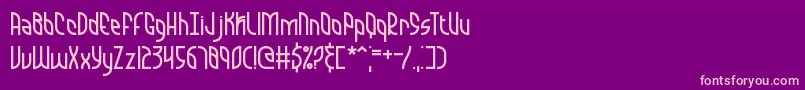 QuarantineBrk Font – Pink Fonts on Purple Background