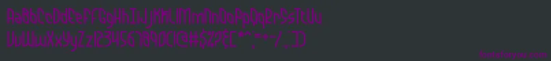 Fonte QuarantineBrk – fontes roxas em um fundo preto