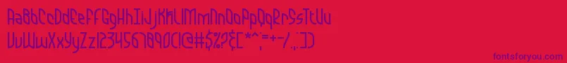 QuarantineBrk Font – Purple Fonts on Red Background