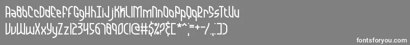 フォントQuarantineBrk – 灰色の背景に白い文字