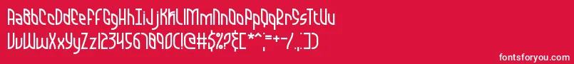 フォントQuarantineBrk – 赤い背景に白い文字