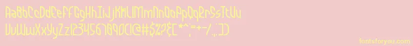 QuarantineBrk Font – Yellow Fonts on Pink Background