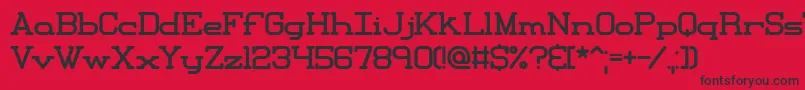 フォントXipital – 赤い背景に黒い文字