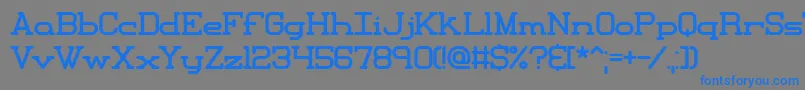 フォントXipital – 灰色の背景に青い文字