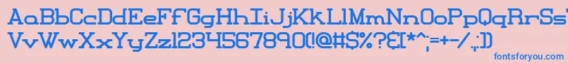フォントXipital – ピンクの背景に青い文字