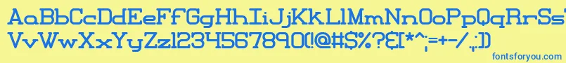 Xipital Font – Blue Fonts on Yellow Background