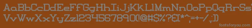 Шрифт Xipital – серые шрифты на коричневом фоне